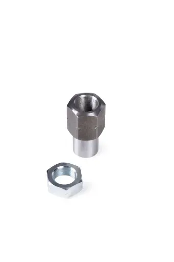 7/8-18 TPI LEFT HAND TUBE ADAPTER AND JAM NUT.