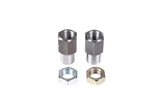 7/8-18 TPI LEFT AND RIGHT TUBE ADAPTERS AND JAM NUTS.