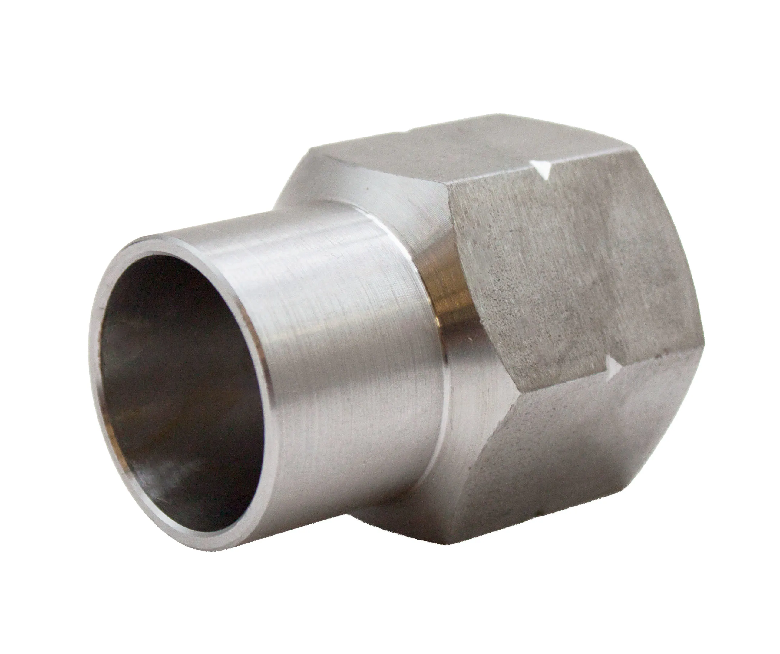 East West Off Road 1.25 inch left hand hex head weld-in tube adapter for 1.5 inch ID DOM tubing