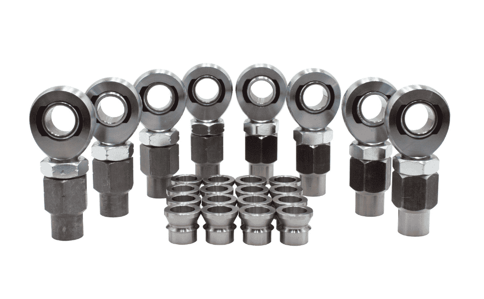 East West Off Road 8-piece 7/8 inch chromoly heim joint steering kit with tube adapters and misalignment spacers