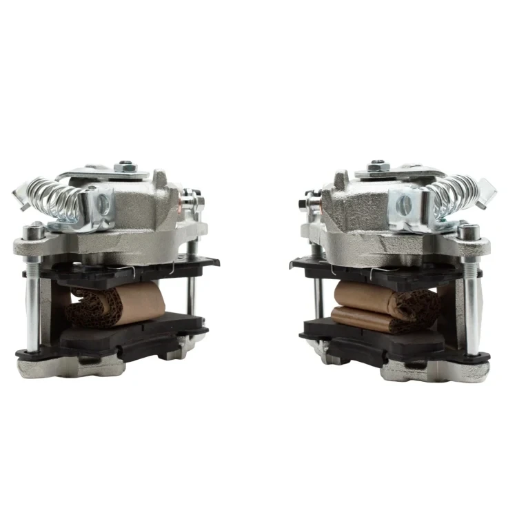 EWO E63013 Cadillac El Dorado brake calipers with integrated parking brake lever for GM rear disc brake conversion and off-road brake upgrade.