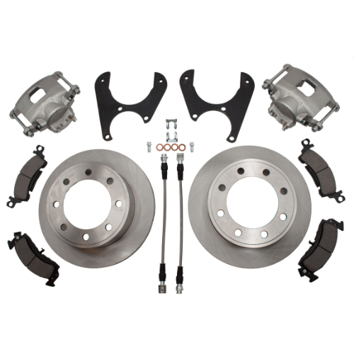East West Off Road Sterling SRW disc brake conversion kit for 1984-1997 Ford rear axle with rotors, calipers and brackets for drum to disc upgrade