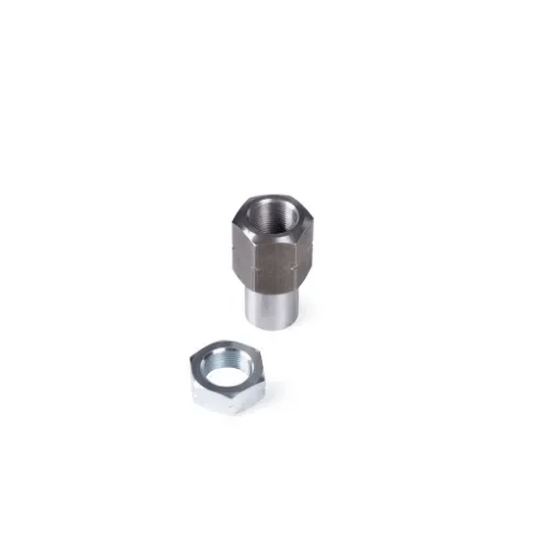 East West Off Road 7/8-18 TPI left hand tube adapter and jam nut for heavy-duty off-road steering and suspension applications
