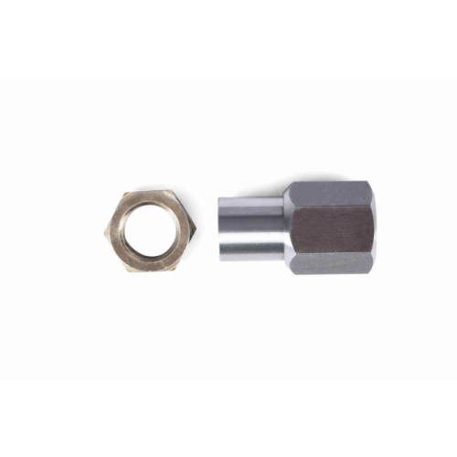 East West Off Road 7/8-18 TPI left hand tube adapter and jam nut for heavy-duty off-road steering and suspension applications