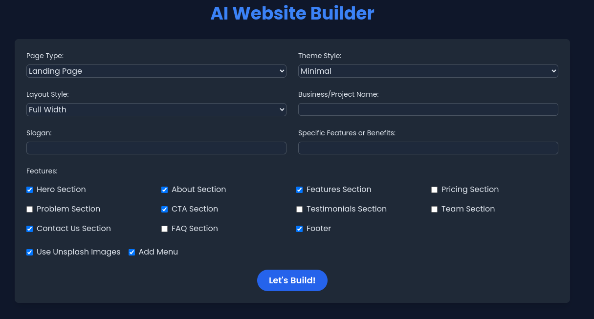 AI Website Builder