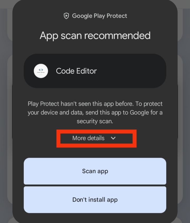 Play Protect error