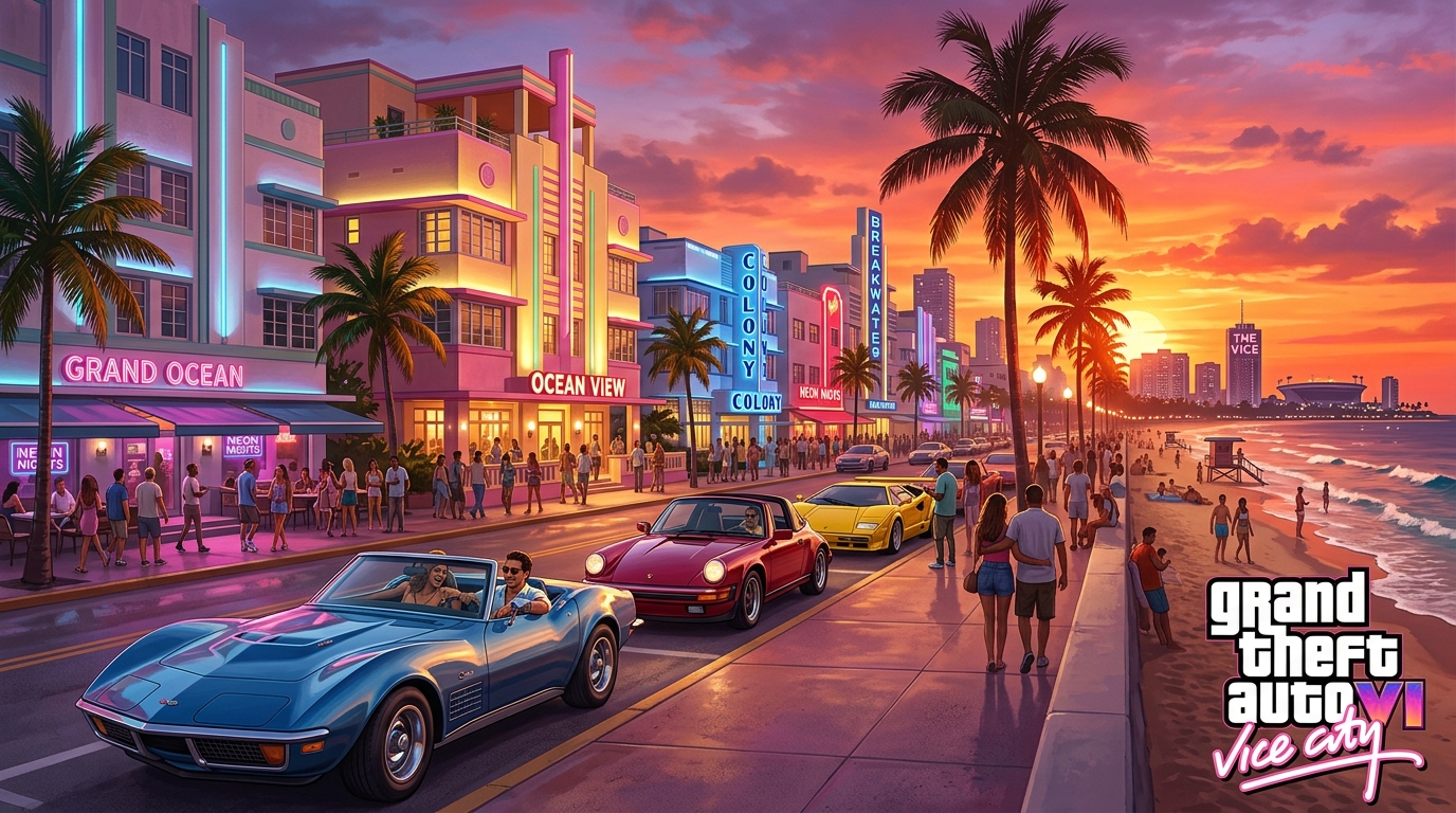 Vice City Beach Promenade and Art Deco District