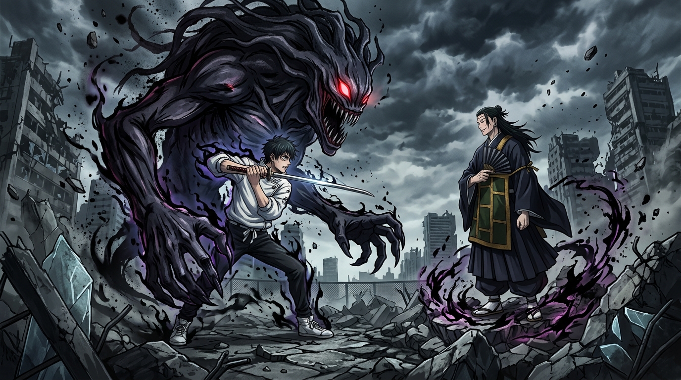 Yuta Okkotsu and Rika vs Kenjaku - Jujutsu Kaisen Season 4