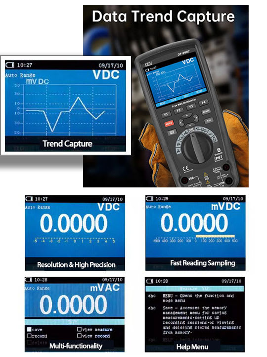 Cem Testing CEM DT-9989 Industrial multimeter oscilloscope / scope meter - CEM Test ...