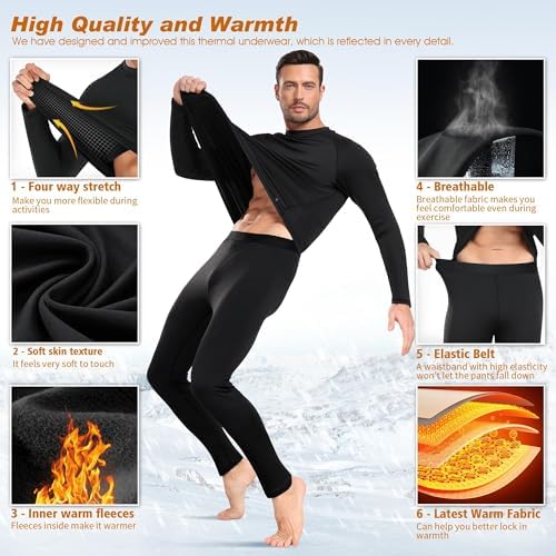 Vue 3 de Sous Vetement Thermique Homme