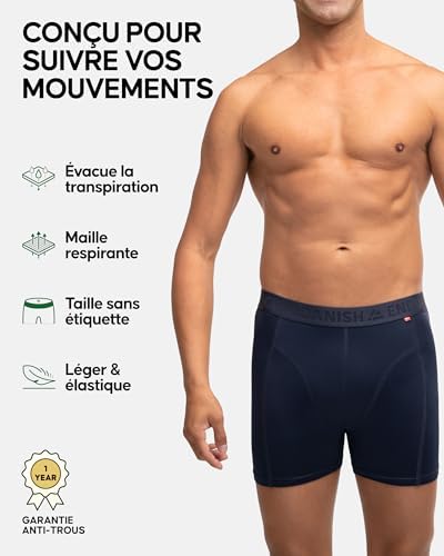 Vue 2 de Boxer Homme Sport Respirants