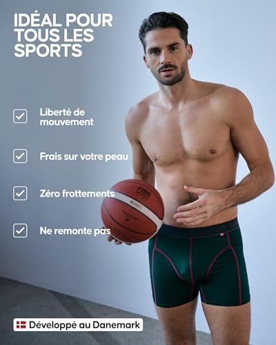 Vue 3 de Boxer Homme Sport Respirants