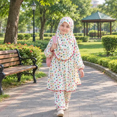 Kids Cotton Khimar LCT130 1
