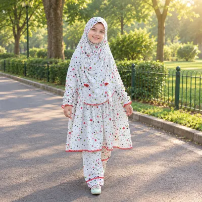 Kids Cotton Khimar Set KCK136 1