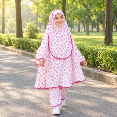 Kids Cotton Slub Khimar LCS130 3