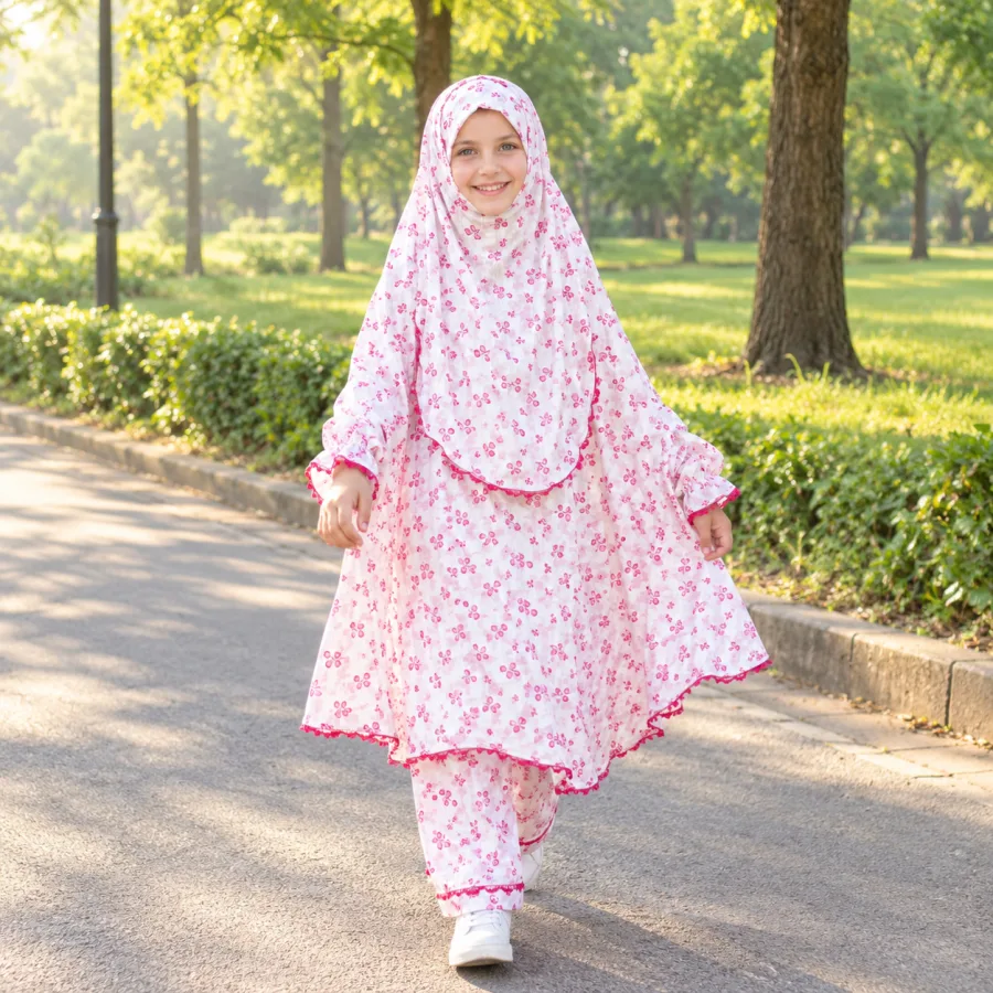 Kids Cotton Slub Khimar LCS130