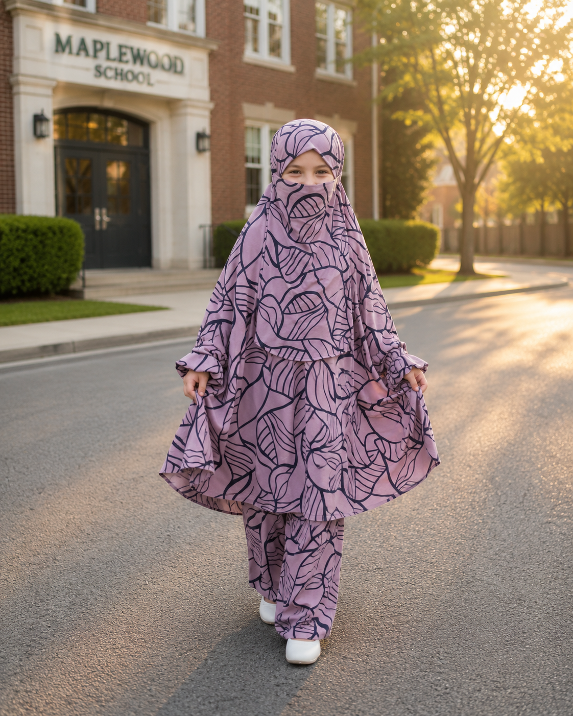 Kids Cherry Khimar Set KCKS121