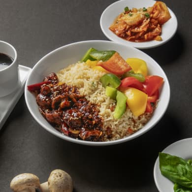 pan asian noodle bowls table spread