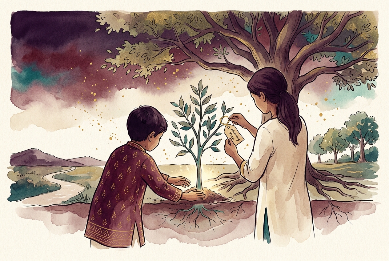 Xin Canvas card — What if every child planted and named one tree that outlives…