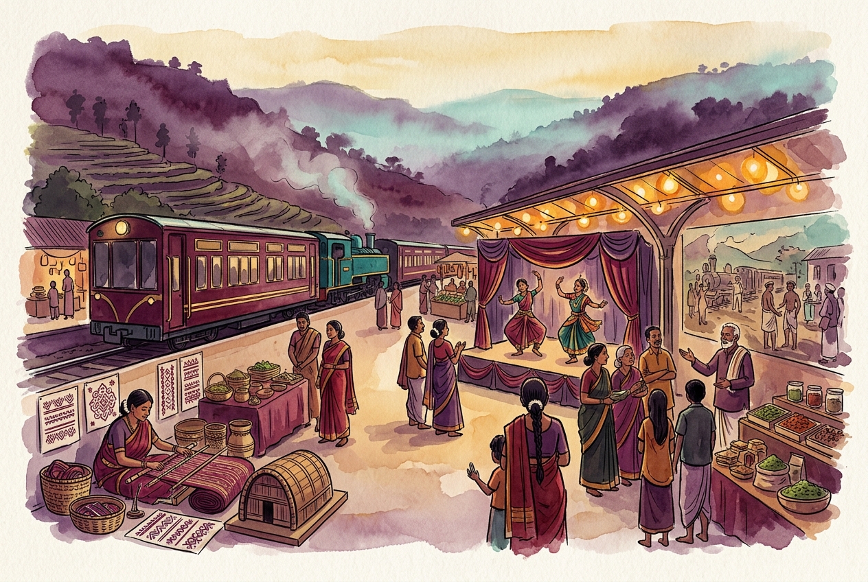 Xin Canvas card — What if the Nilgiri Mountain Railway told a new story at eve…