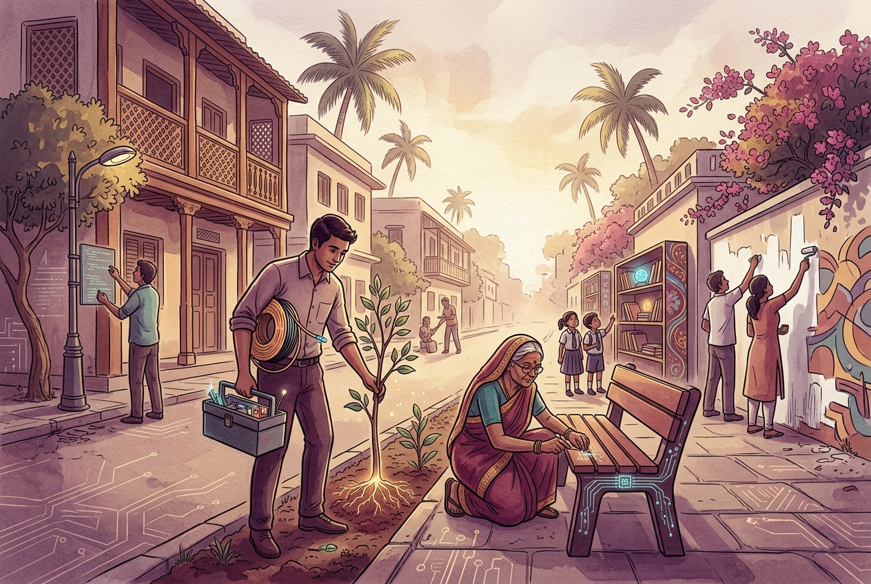 What if techies gave one hour a week to the street they live on? — an idea from a Xin diner on the Xin Canvas