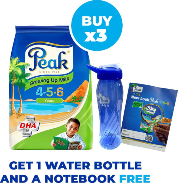 Buy 3 Peak 4-5-6 360g Pouch, Get 1 Water Bottle + Notebook