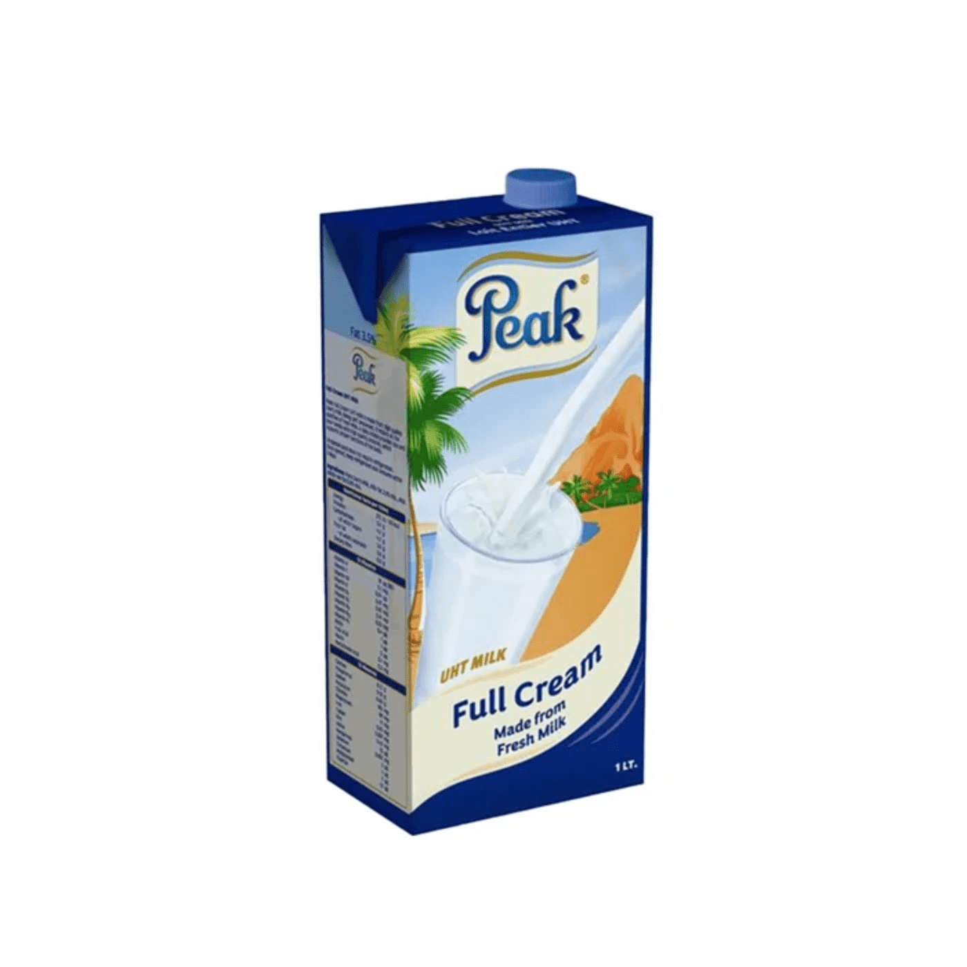 Peak full cream UHT milk 1tr X12