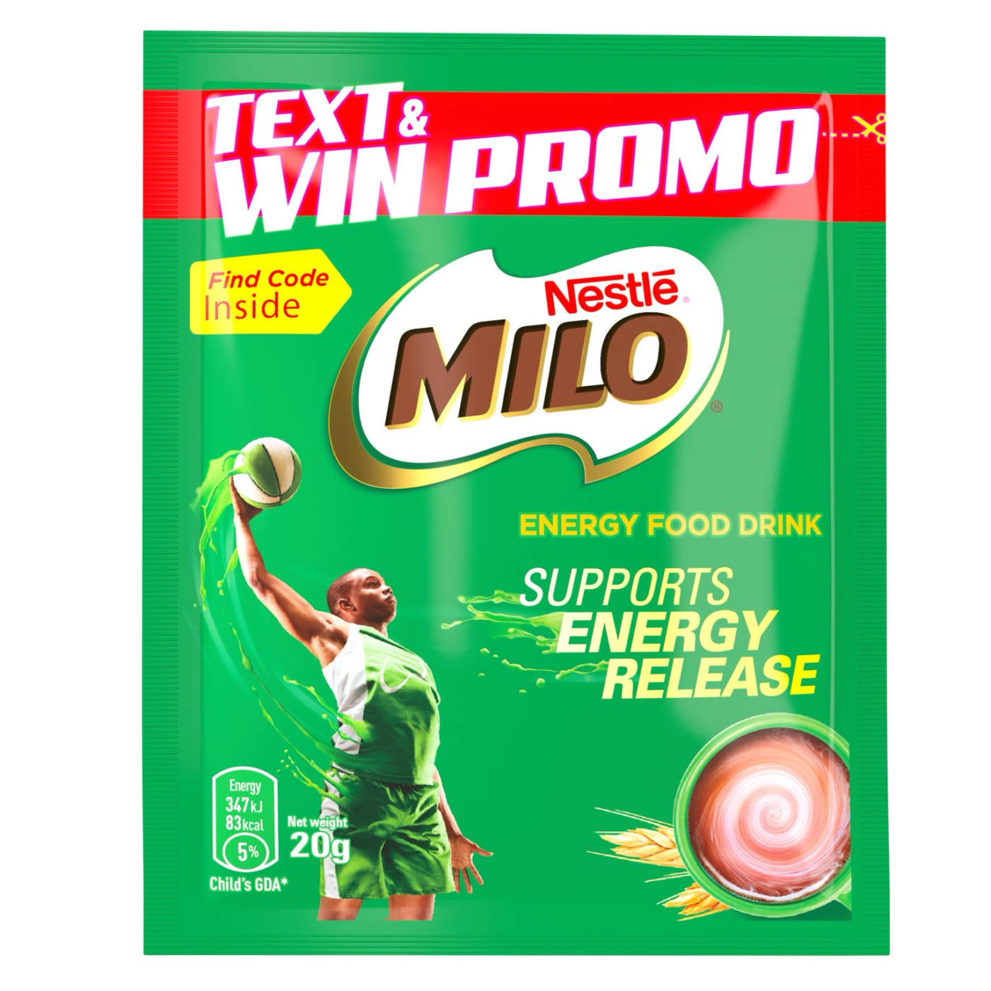 Milo 20g Text & Win