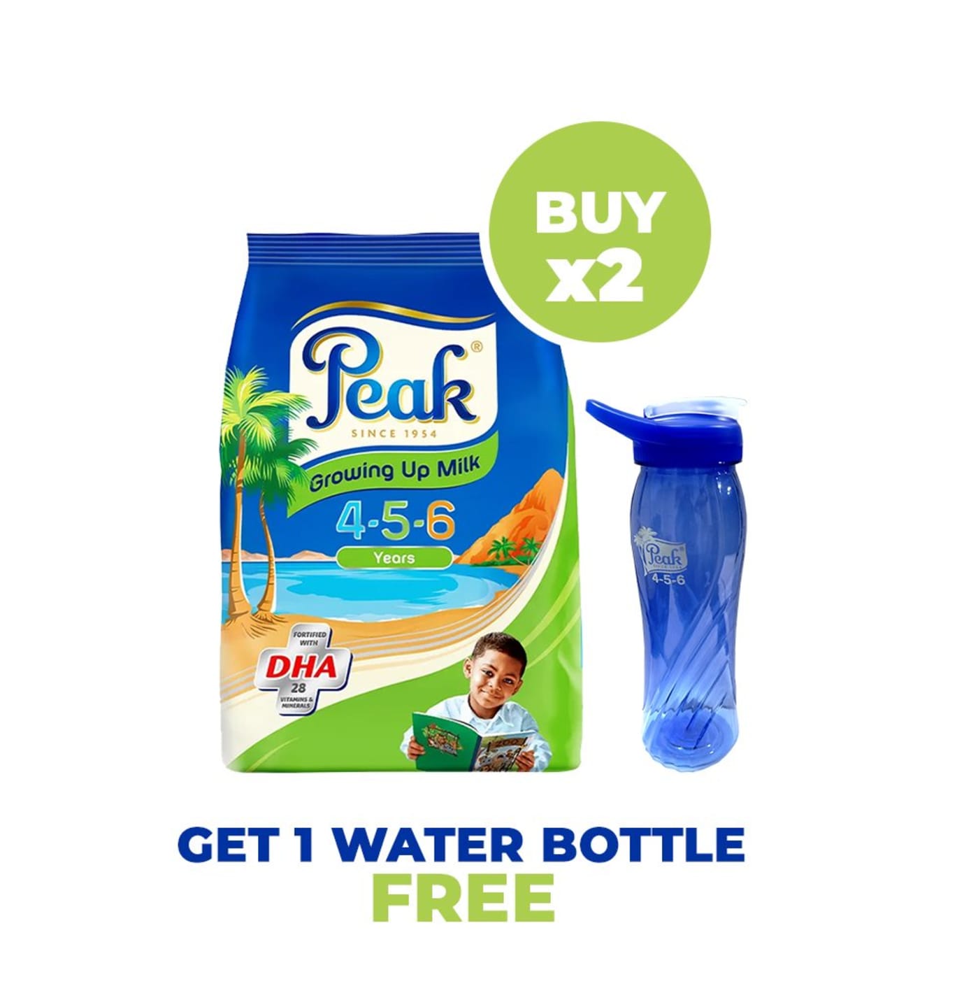 Buy 2 Peak 4-5-6 360g Pouch, Get 1 Water Bottle