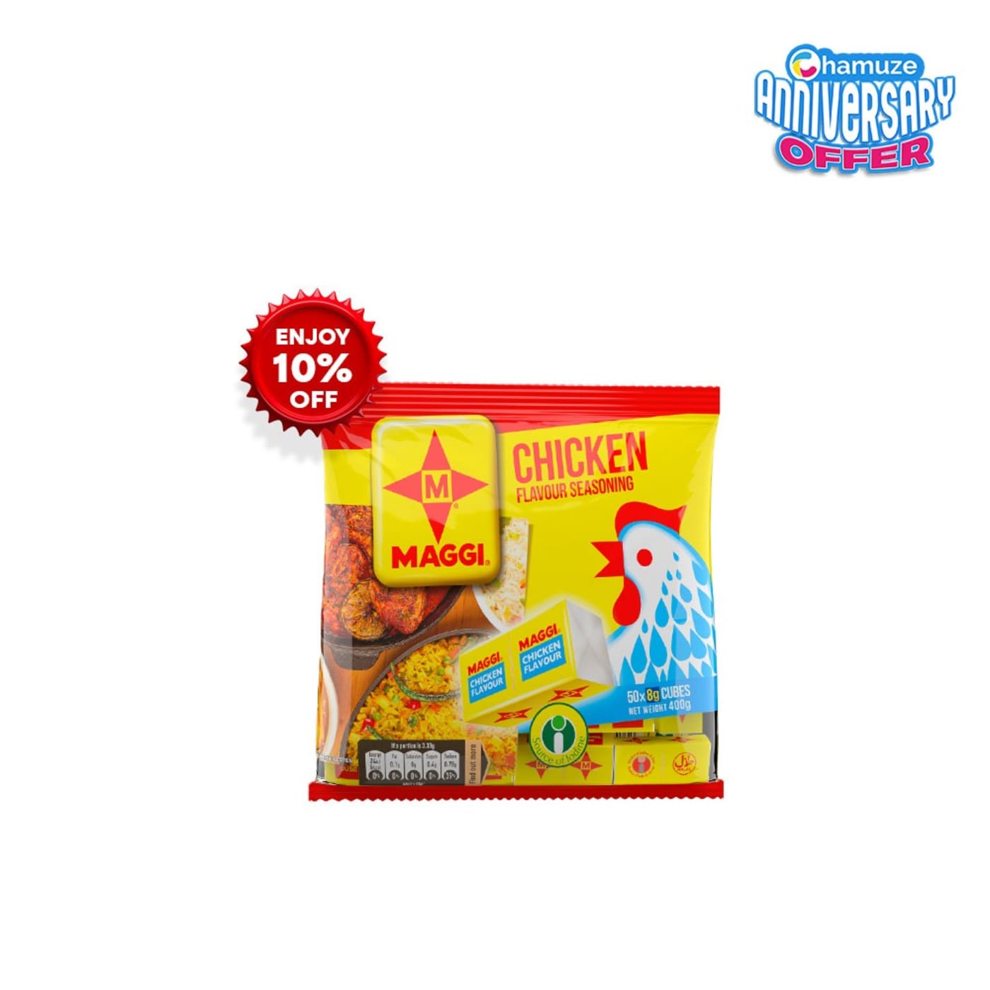 MAGGI Chicken Double Seasoning Cube 400g (50 x 8g)