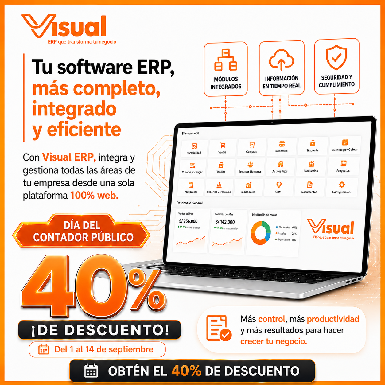Día del contador - 40% de descuento en Visual ERP