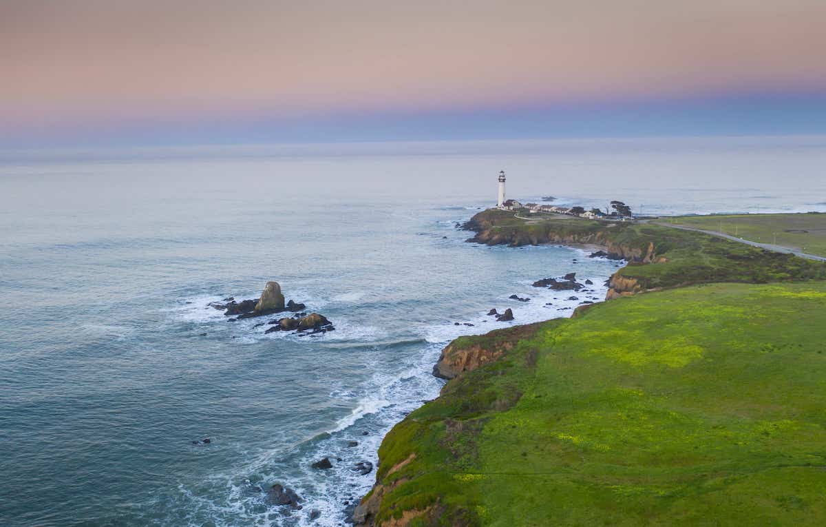 Seaside with the lighthouse in the background