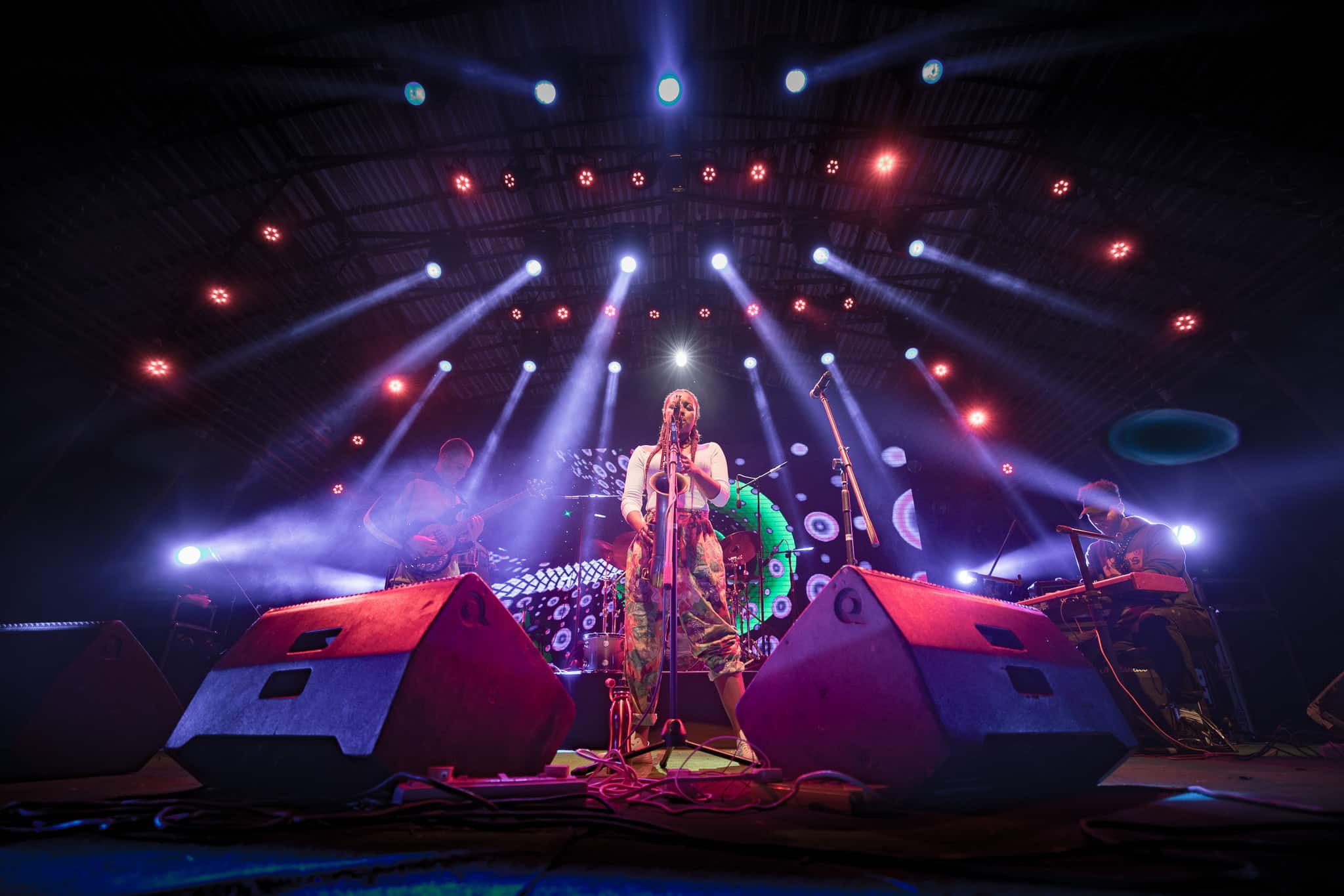 Colorful stage at night