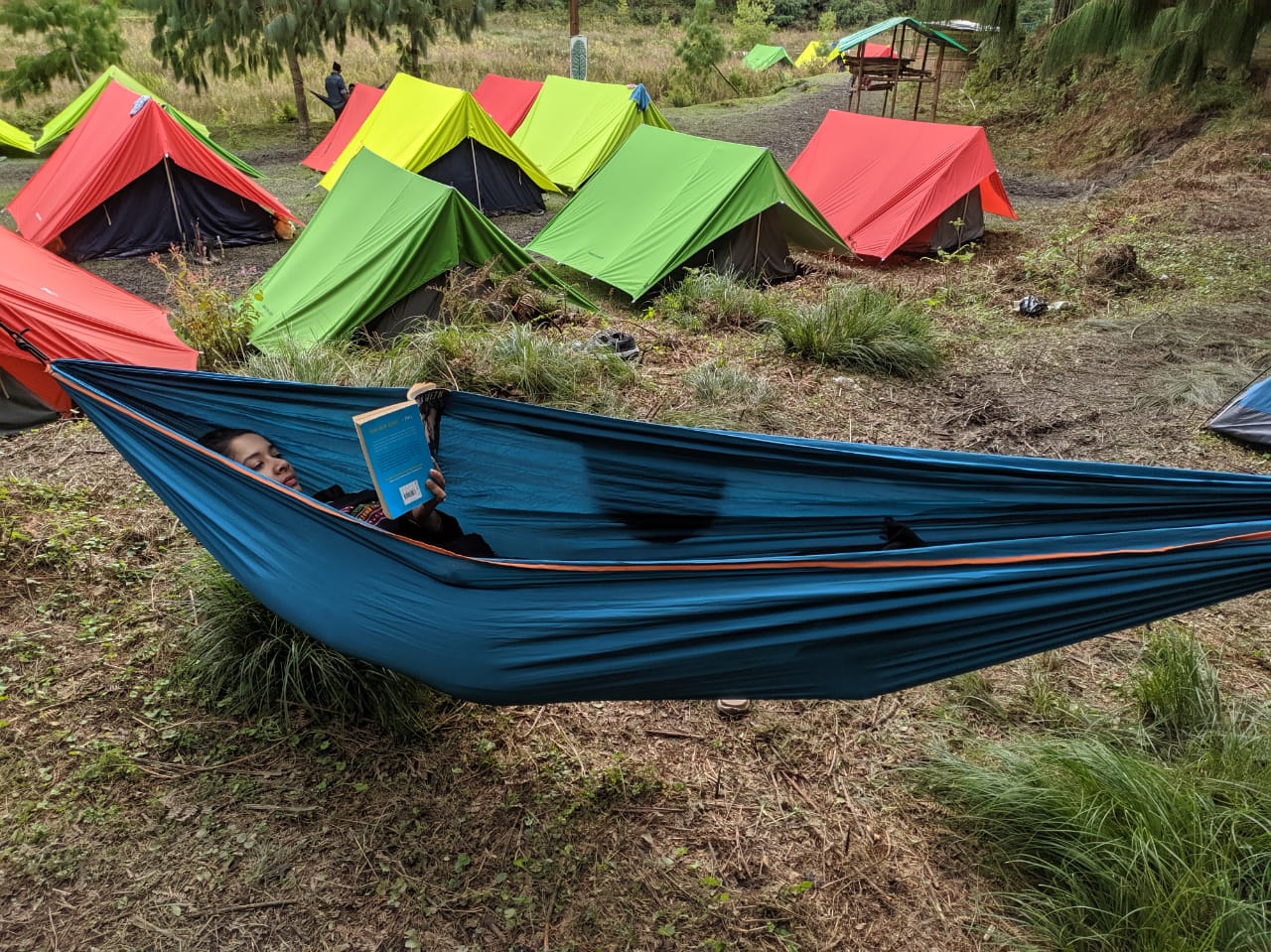 Tents in campsite