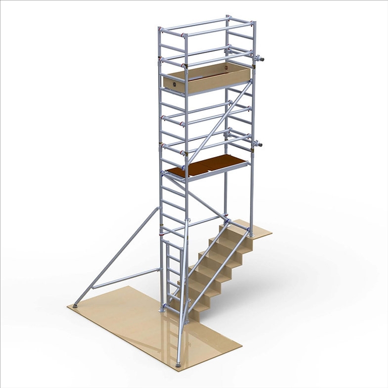 UTS Aluminium Stairway Access Scaffold Tower - 5.8 m