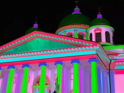 «Пир во время чумы». Нижегородцев возмутил мэппинг на соборе