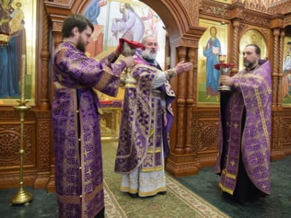 Божественная литургия в Воскресенском соборе в день Торжества Православия 5 марта 2023 года