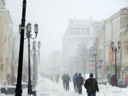 Сильный снег с температурой до -9°С ожидается в Нижнем Новгороде 13 февраля