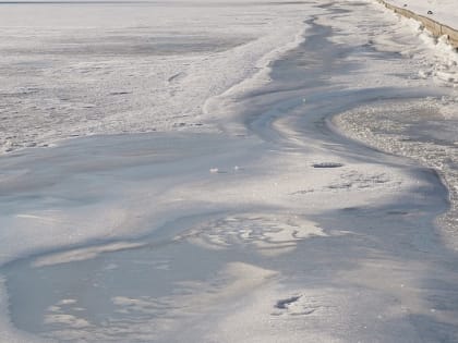 Замер толщины льда на водоемах Сарова