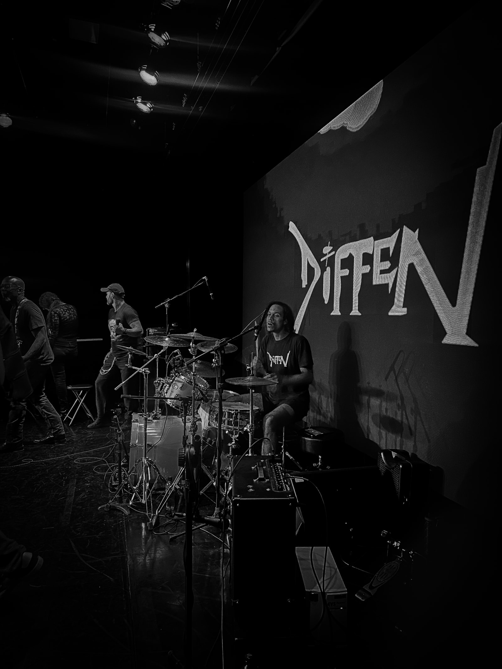 Bateria em performance ao vivo