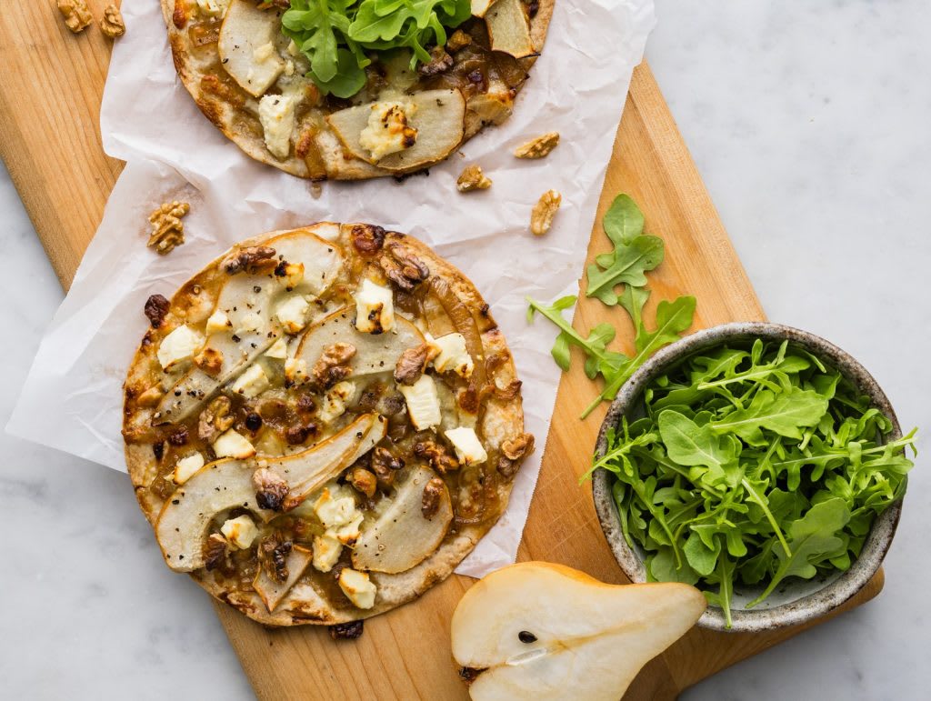 My Food Bag product image of ingredients for pear and feta pizza.