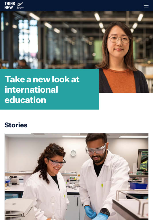 Screenshot of ENZ's New Look website. 