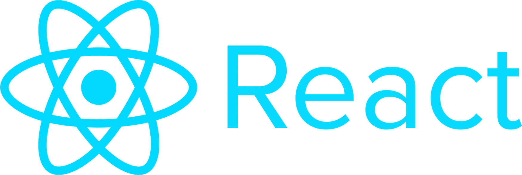 React.js logo.