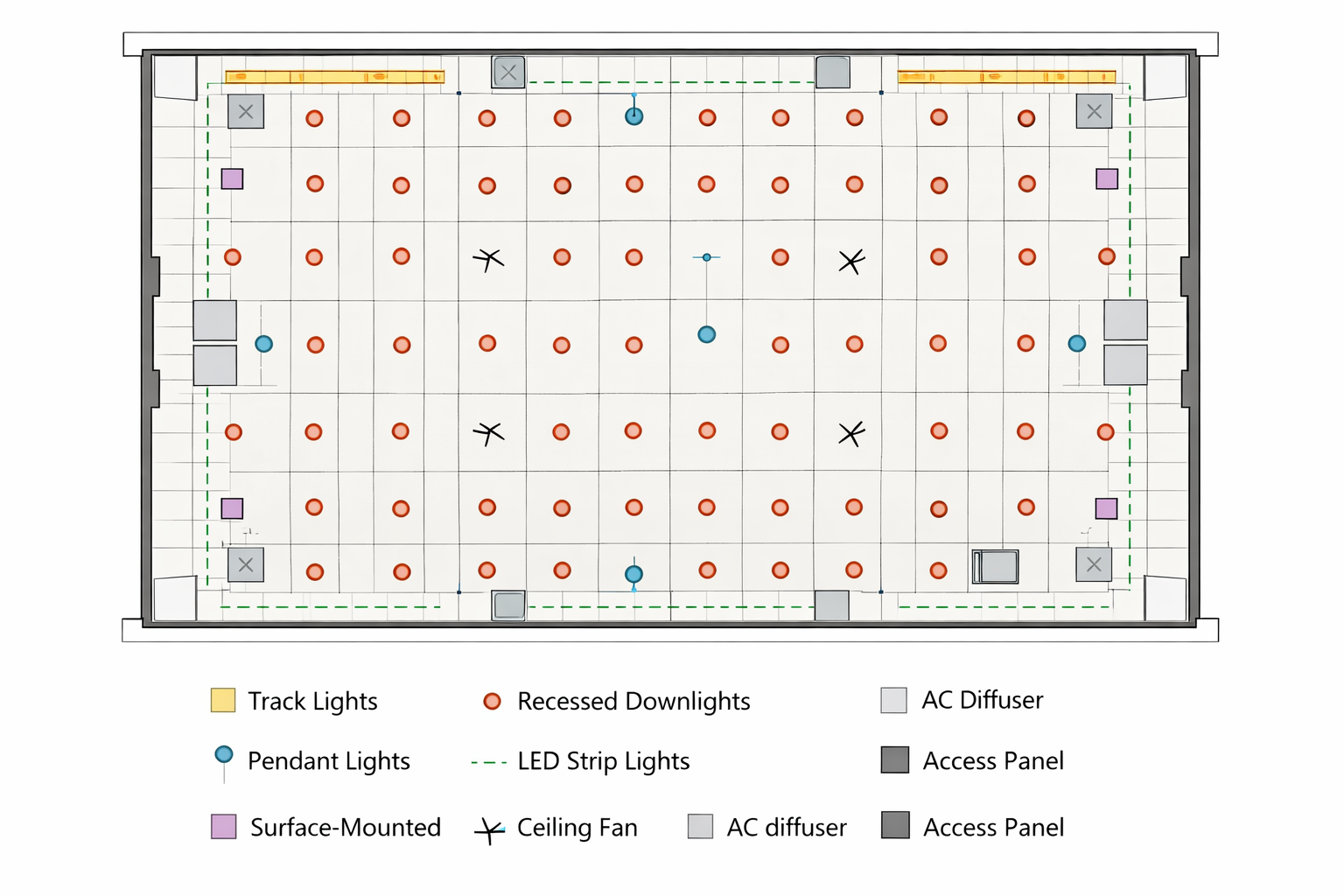 Ceiling lighting Layout