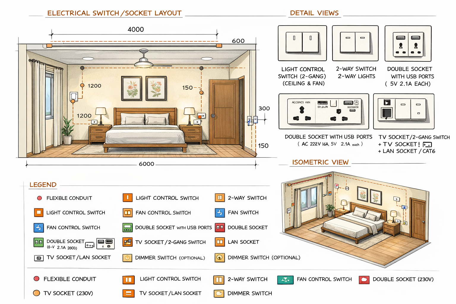 Electrical Switch / Socket Layout