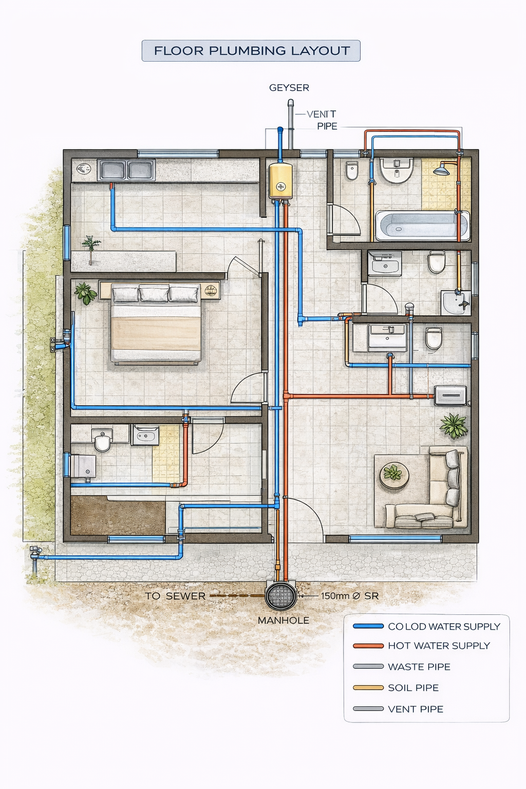 Floor Plumbing Layout