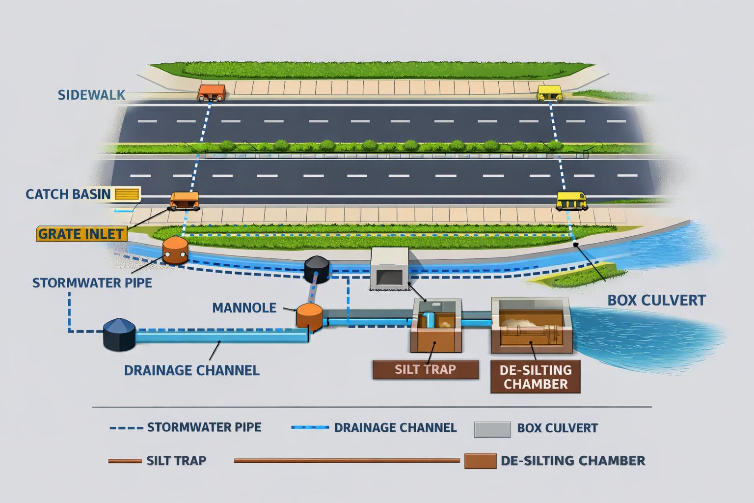 Road Drainage Layout