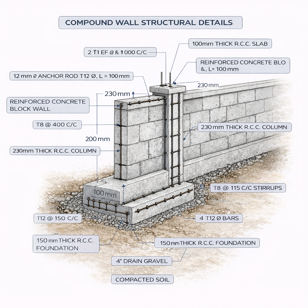 Compound Wall Structural Details