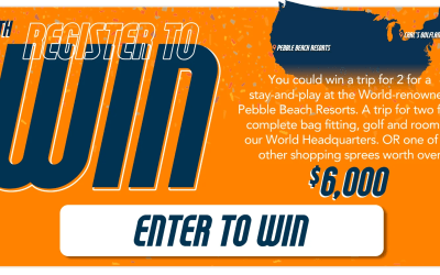 Enter for a chance to win a Pebble Beach golf getaway, a custom club fitting package, shopping sprees, and more during Carl's Golfland's 68th Anniversary celebration.