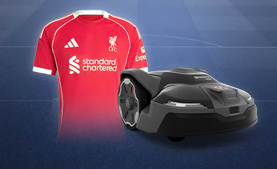 Enter for a chance to win a signed Liverpool FC jersey and a Husqvarna Automower iQ Series robotic mower.